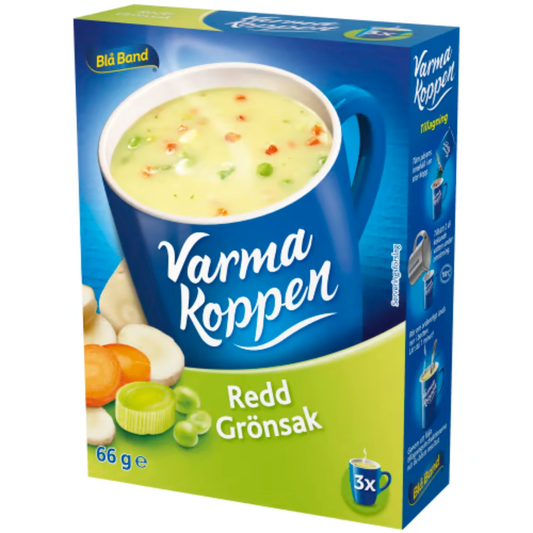 Blå Band Redd Grönsak Varma Koppen Pulver/3 Port - Vegetable Soup 66g
