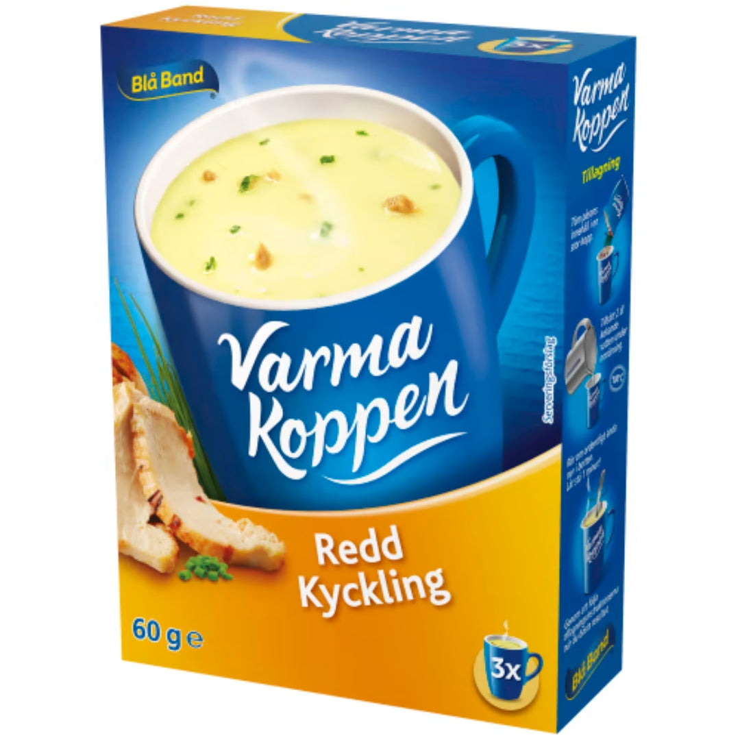Blå Band Redd Kyckling Varma Koppen Pulver/3 Port - Chicken Flavoured Soup 60g