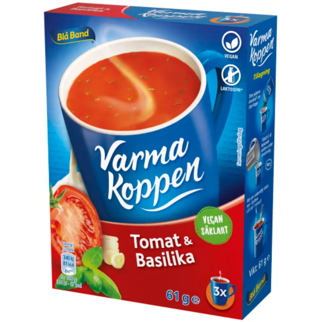 Blå Band Tomat Basilika Varma Koppen Soppa Pulver/3 Port - Tomato & Basil Soup 61g
