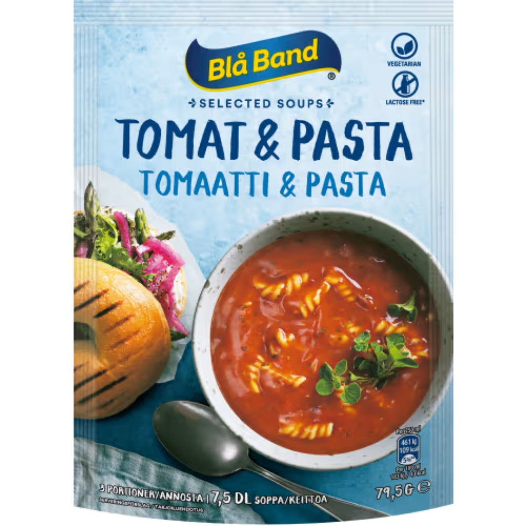 Blå Band Tomat & Pasta Soppa Pulver/3 Port - Classic Creamy Soup 79g