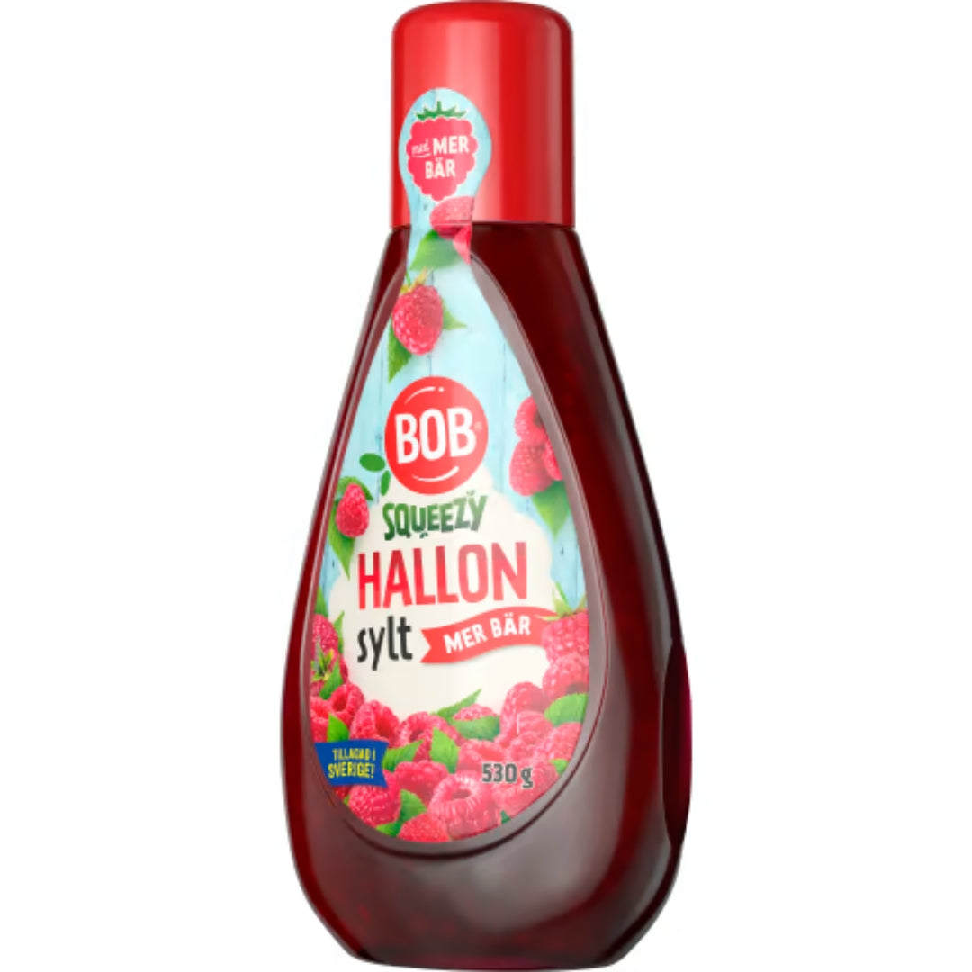 Bob Hallonsylt Squeezy - Squeezy Raspberry Jam 530g