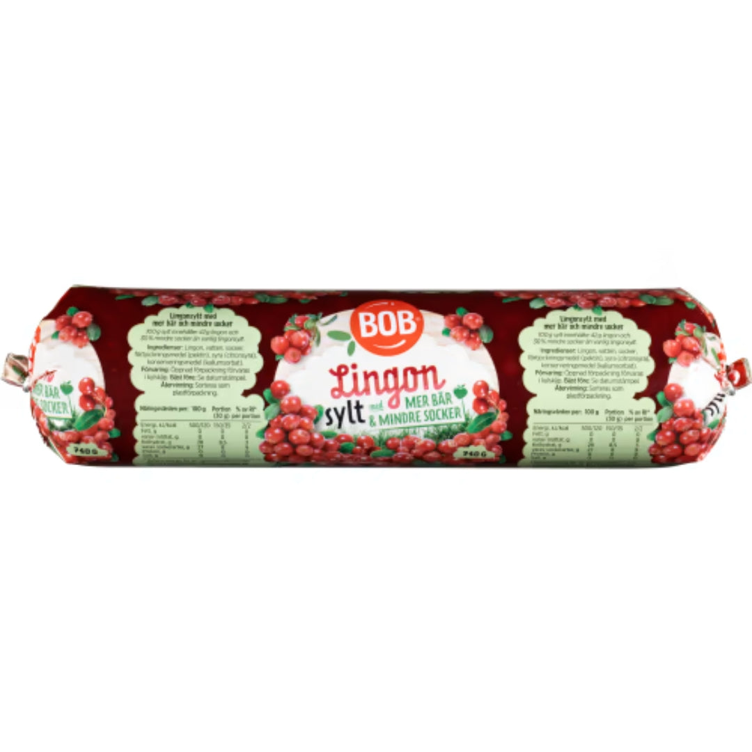 Bob Lingonsylt Lättsockrad Refill - Lingonberry Jam 740g