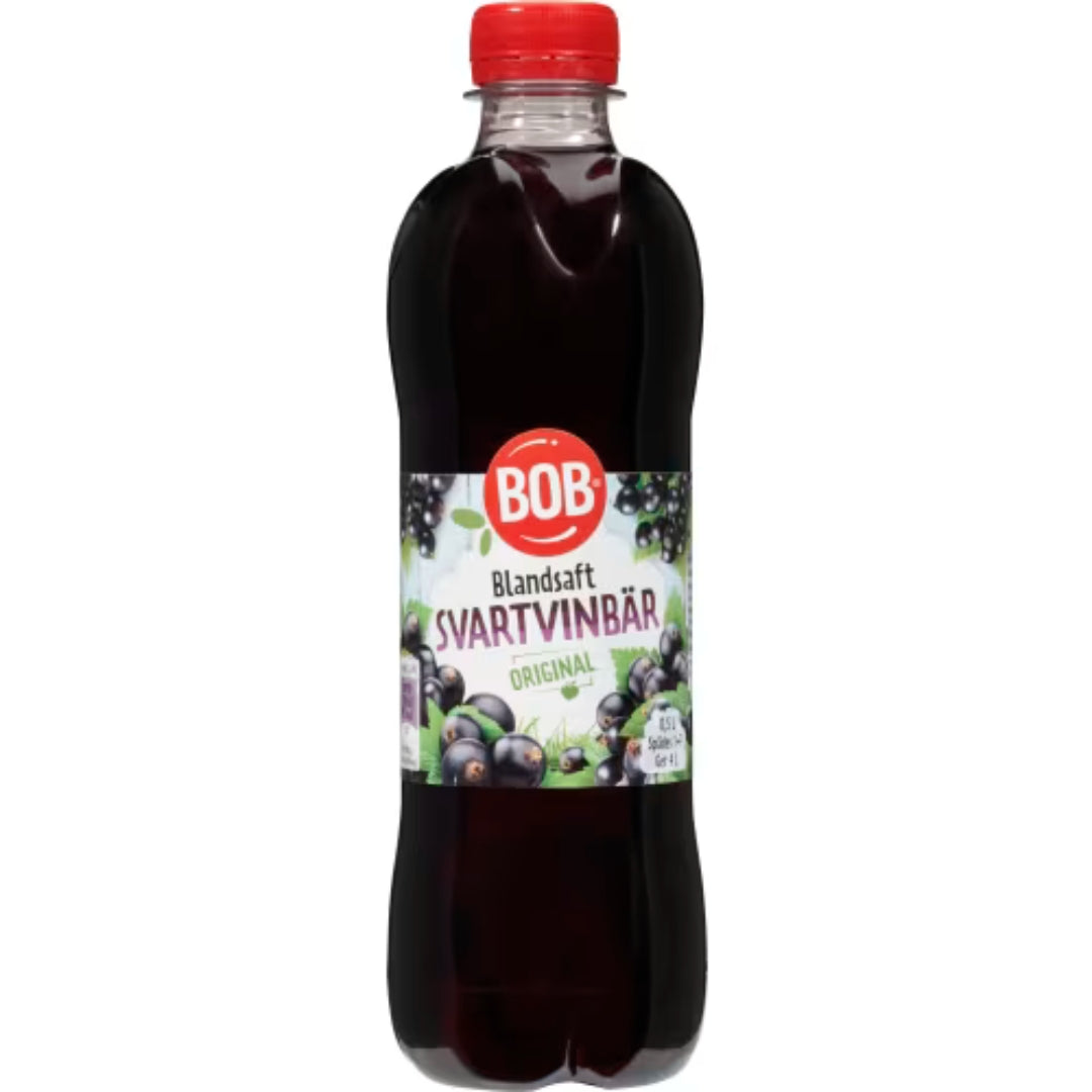 Bob Svart Vinbär Blandsaft - Blackcurrant Cordial 0.5L