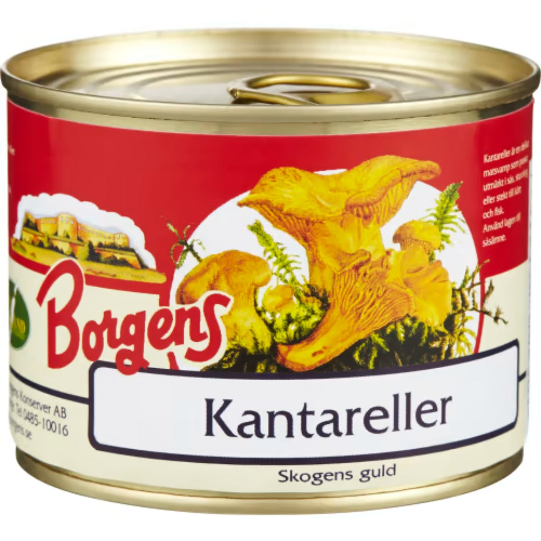Borgens Kantareller i Vatten - Chanterelle Mushrooms in Water 200g