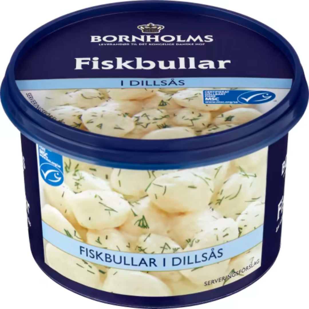 Bornholms Fiskbullar i Dillsås - Fish Balls in Dill Sauce 375g