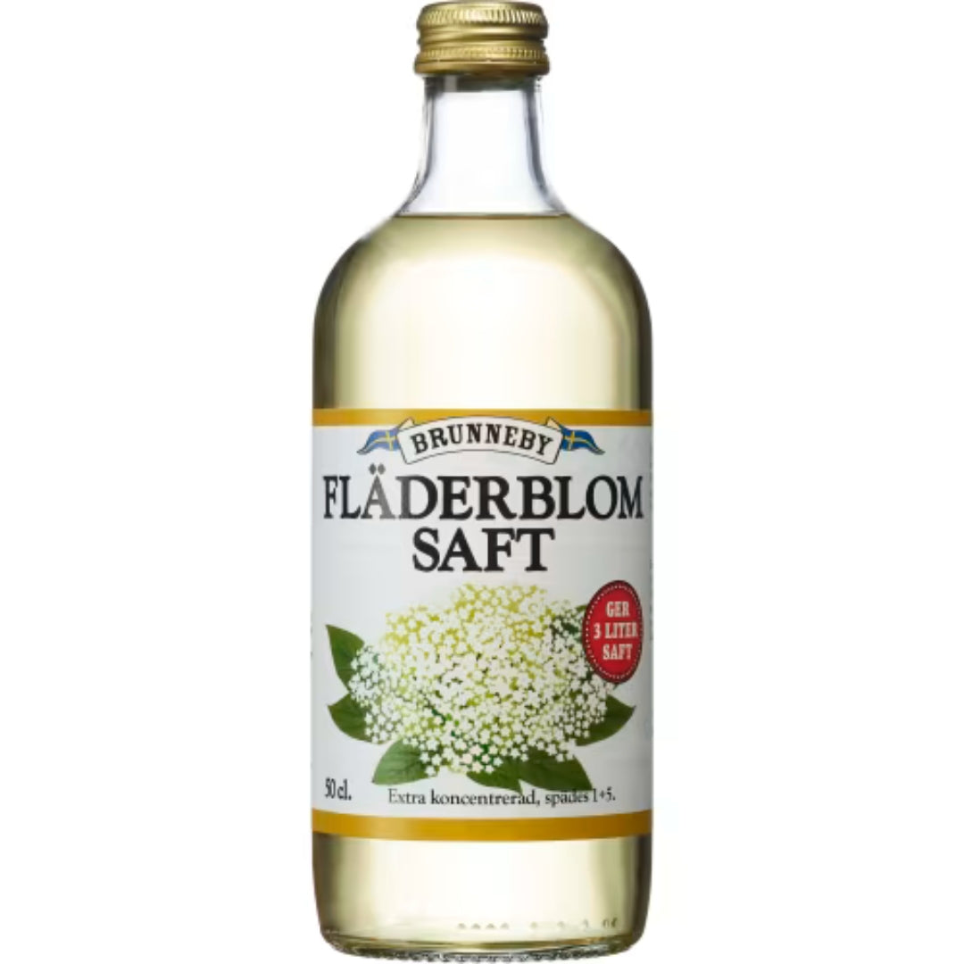 Brunneby Fläderblom Saft - Elderflower Cordial 0.5L
