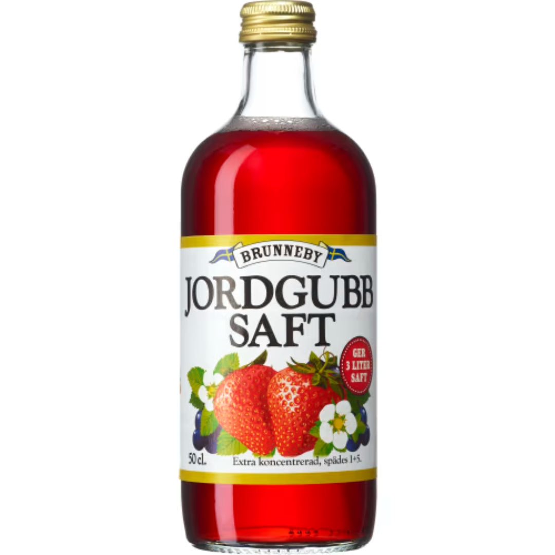 Brunneby Jordgubb Saft - Strawberry Cordial 0.5L
