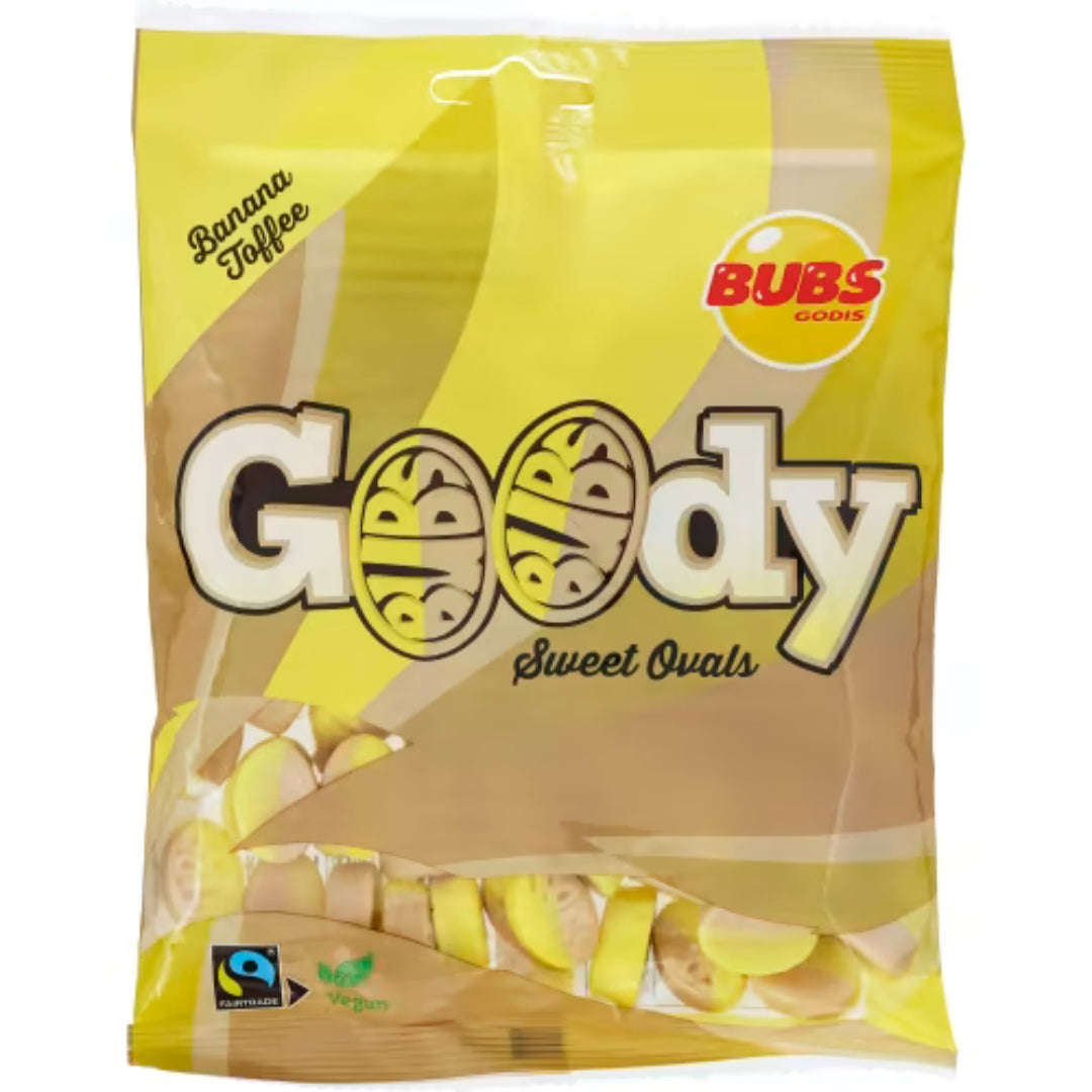BUBS GOODY Sweet Ovals Banana/Toffee 175G