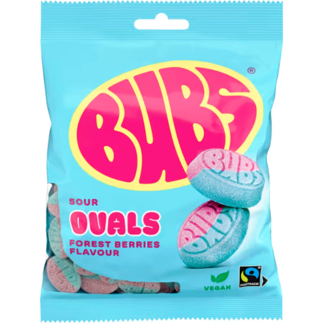 Bubs Goody Sour Ovals Raspberry/blueberry 175g