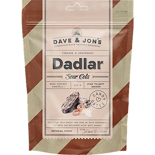 DAVE & JON'S Dadlar Sour Cola - Dates 125g