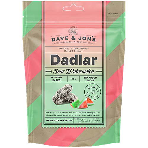 DAVE & JON'S Dadlar Sour Watermelon - Dates 125g