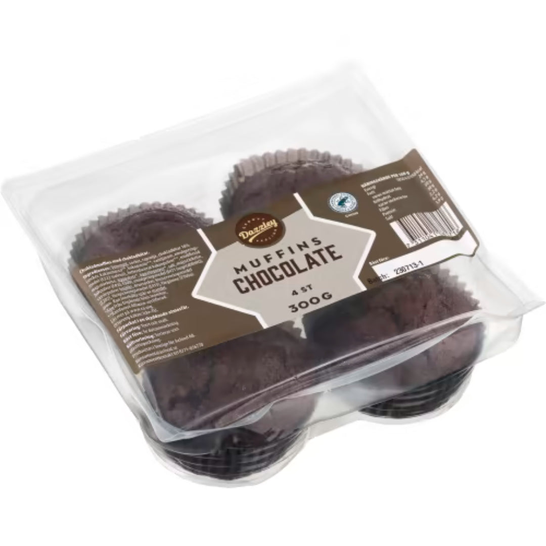 Dazzley Chocolate Muffins 4-pack - Chocolate Muffins 300g