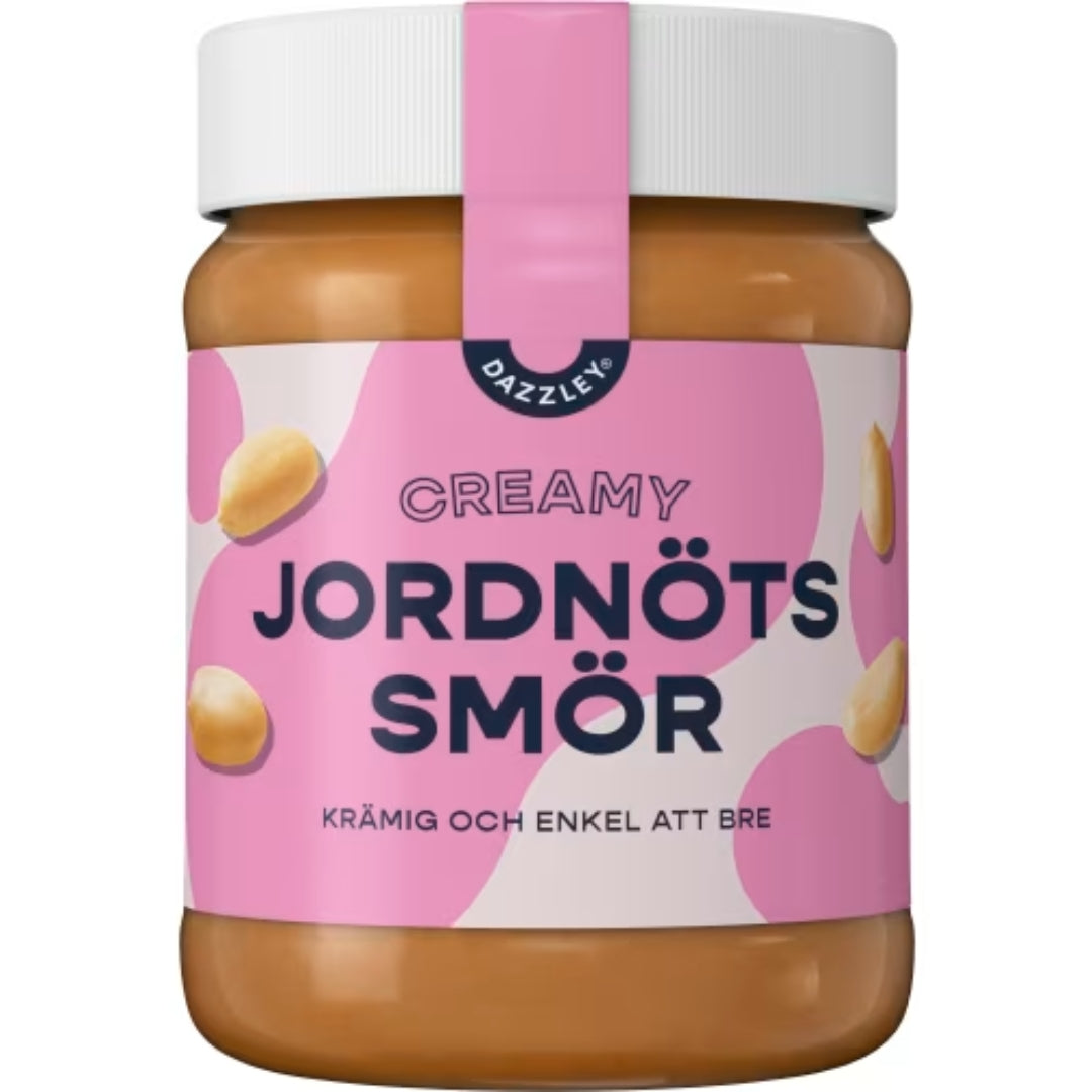 Dazzley Creamy Jordnötssmör - Creamy Peanut Butter 350g
