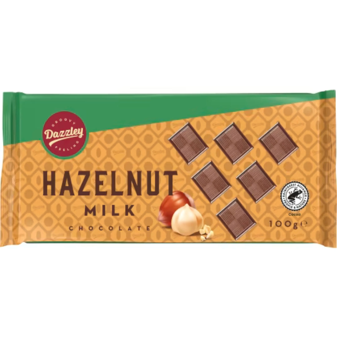 Dazzley Chokladkaka Hasselnöt - Milk Chocolate with Hazelnuts 100g
