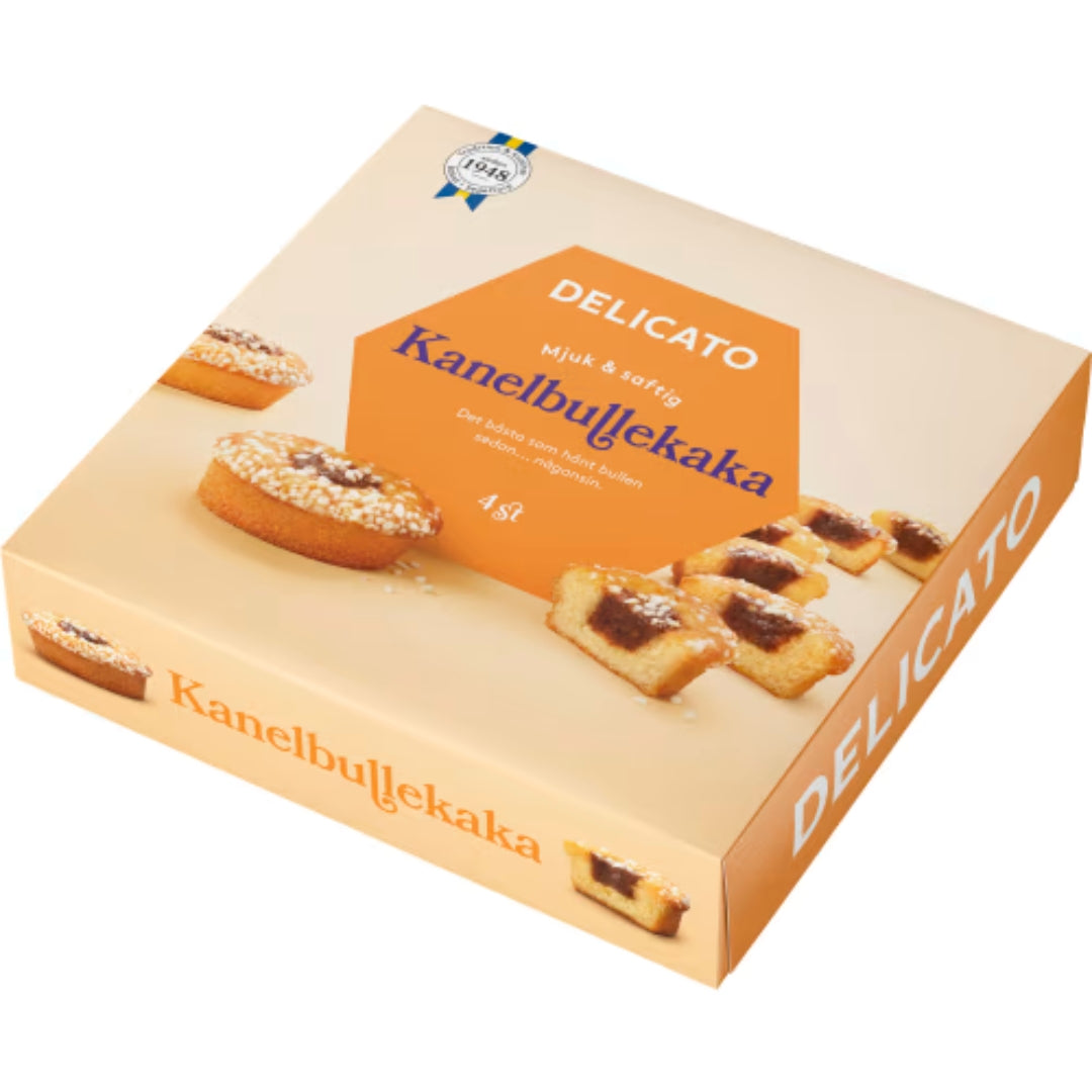 Delicato Kanelbullekaka - Soft Cake with Cardamom and Cinnamon Filling 200g