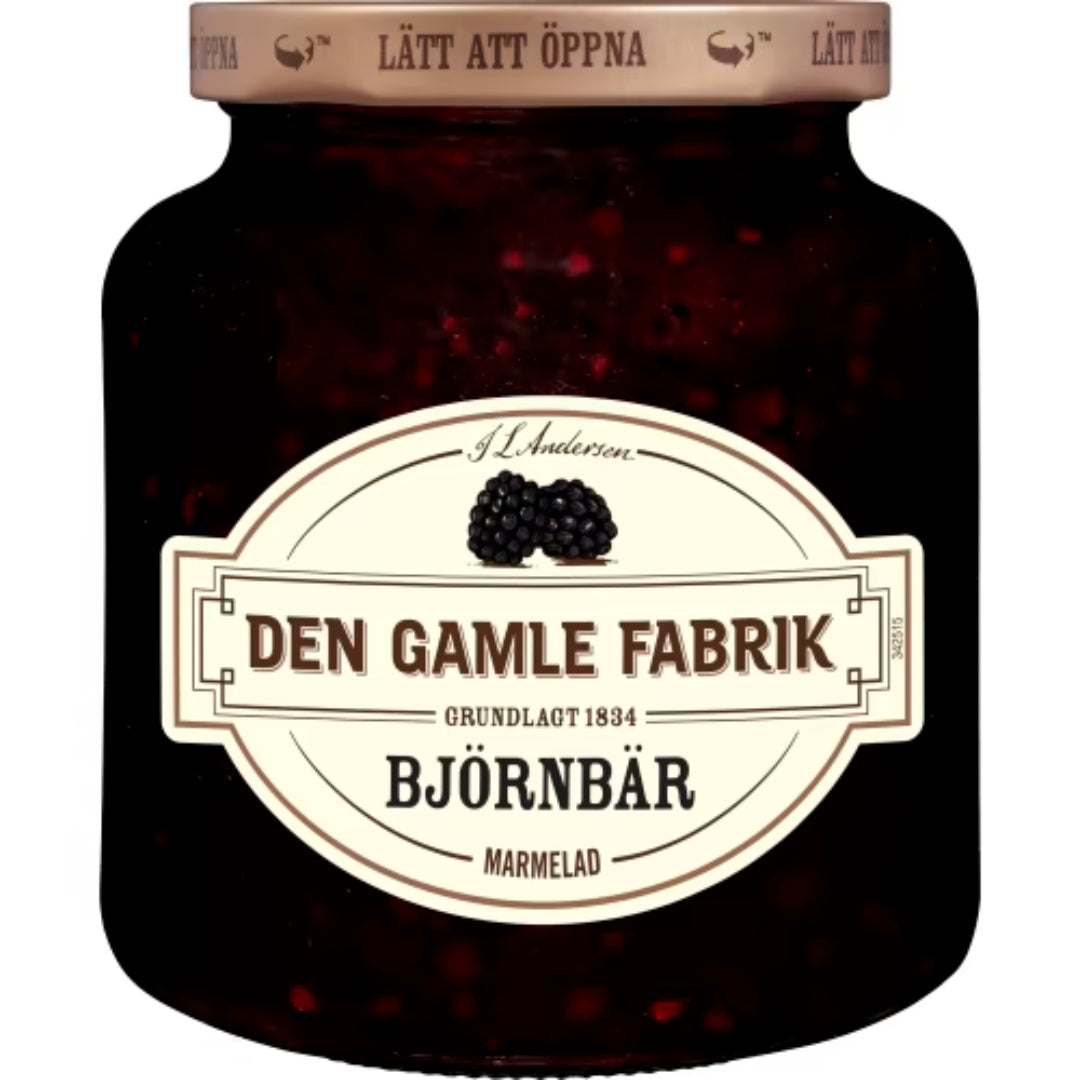 Den Gamle Björnbär Marmelad - Blackberry Marmalade 380g