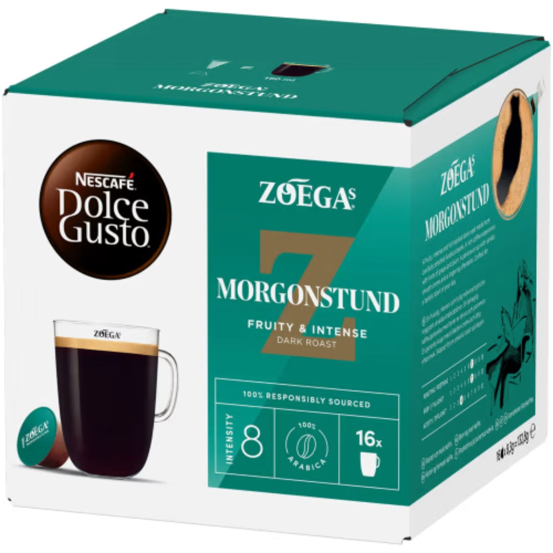 Dolce Gusto Morgonstund Zoegas Kaffekapslar - Dark Roast with a hint of Ripe Cherries 160g