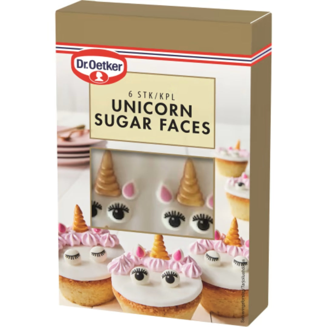 Dr Oetker Unicorn Sugar Faces - Sugar Decoration 10g