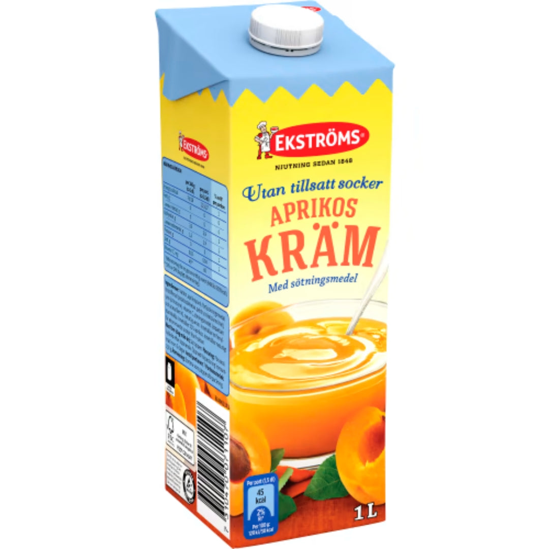 Ekströms Aprikoskräm Utan Tillsatt Socker - Apricot Fruit Soup 1L