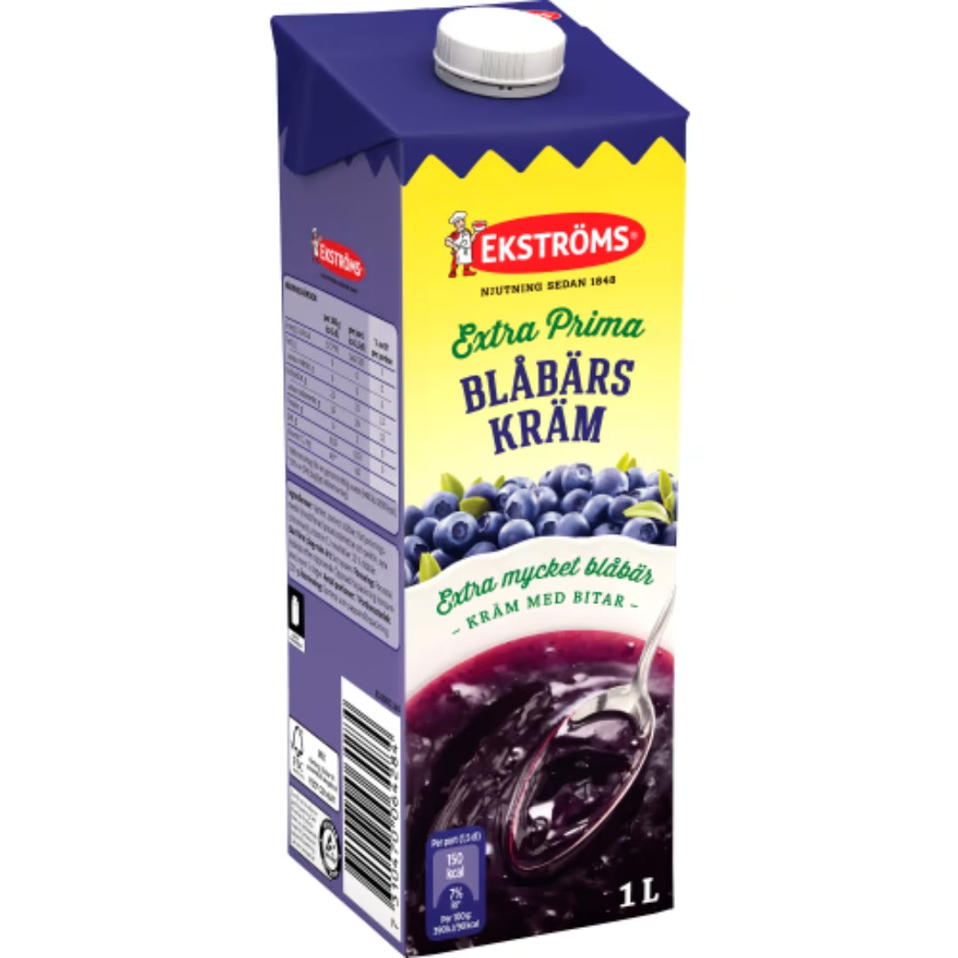 Ekströms Blåbärskräm Extra Prima - Blueberry Fruit Soup 1L