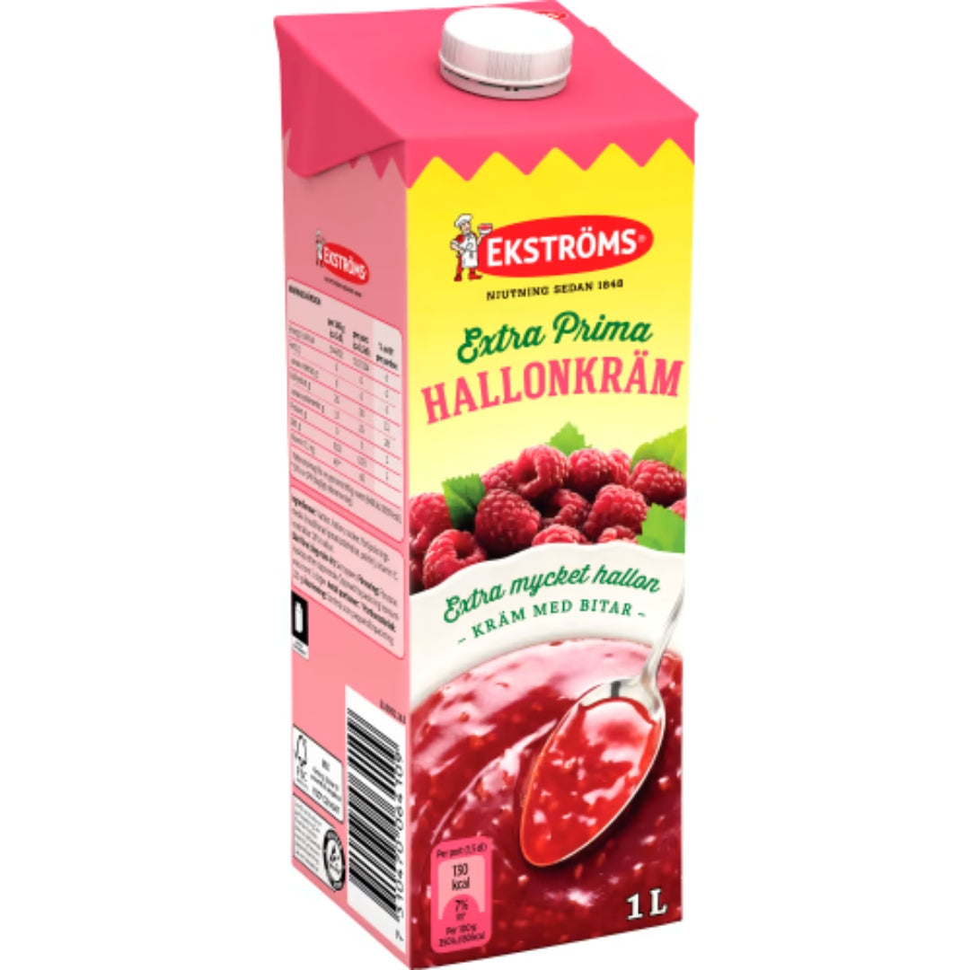 Ekströms Hallonkräm Extra Prima - Raspberry Fruit Soup 1L