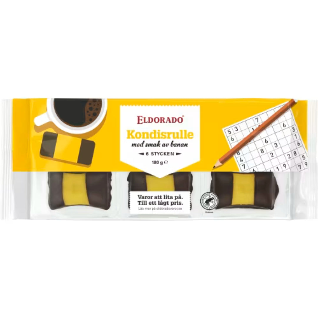 Eldorado Bananrulle - Pastry with Banana Flavour 180g