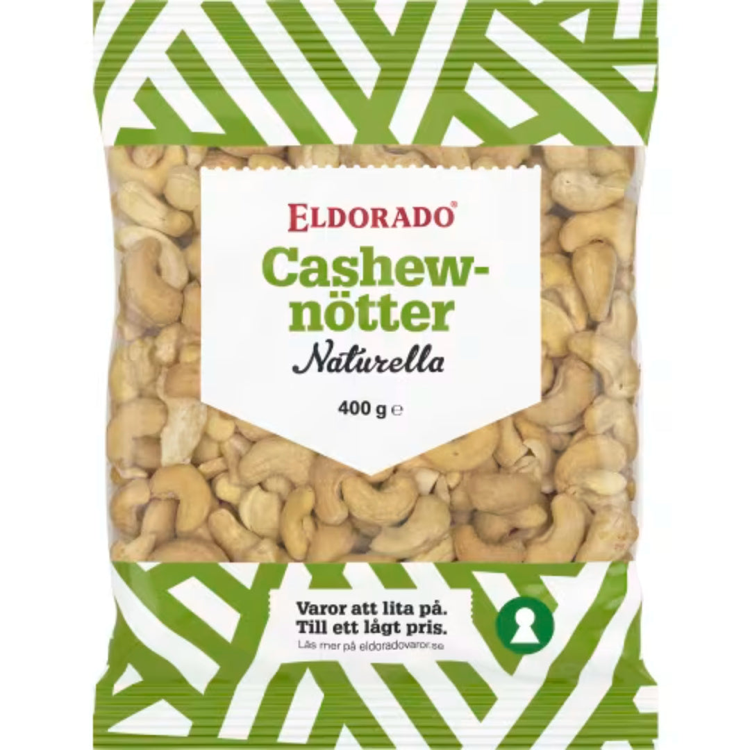 Eldorado Cashew Naturell - Natural Cashew Nuts 400g