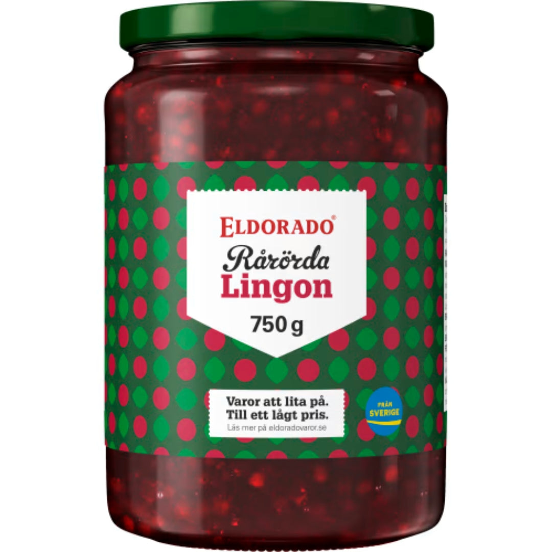 Eldorado Lingon Rårörda - Stirred Lingonberries 750g