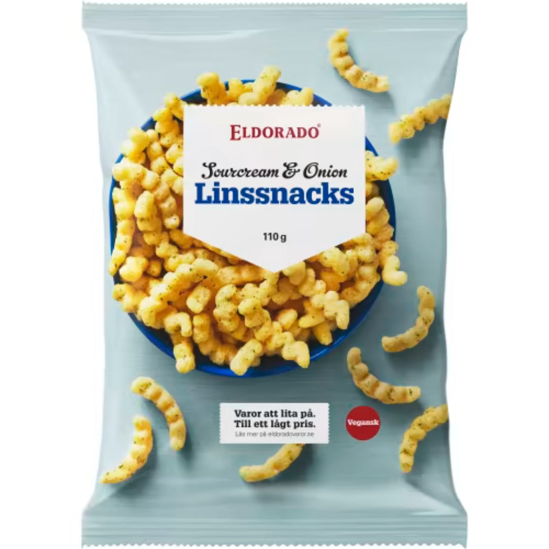 Eldorado Linssnacks Sourcream & onion - Lentil Snacks Sourcream & Onion 110g