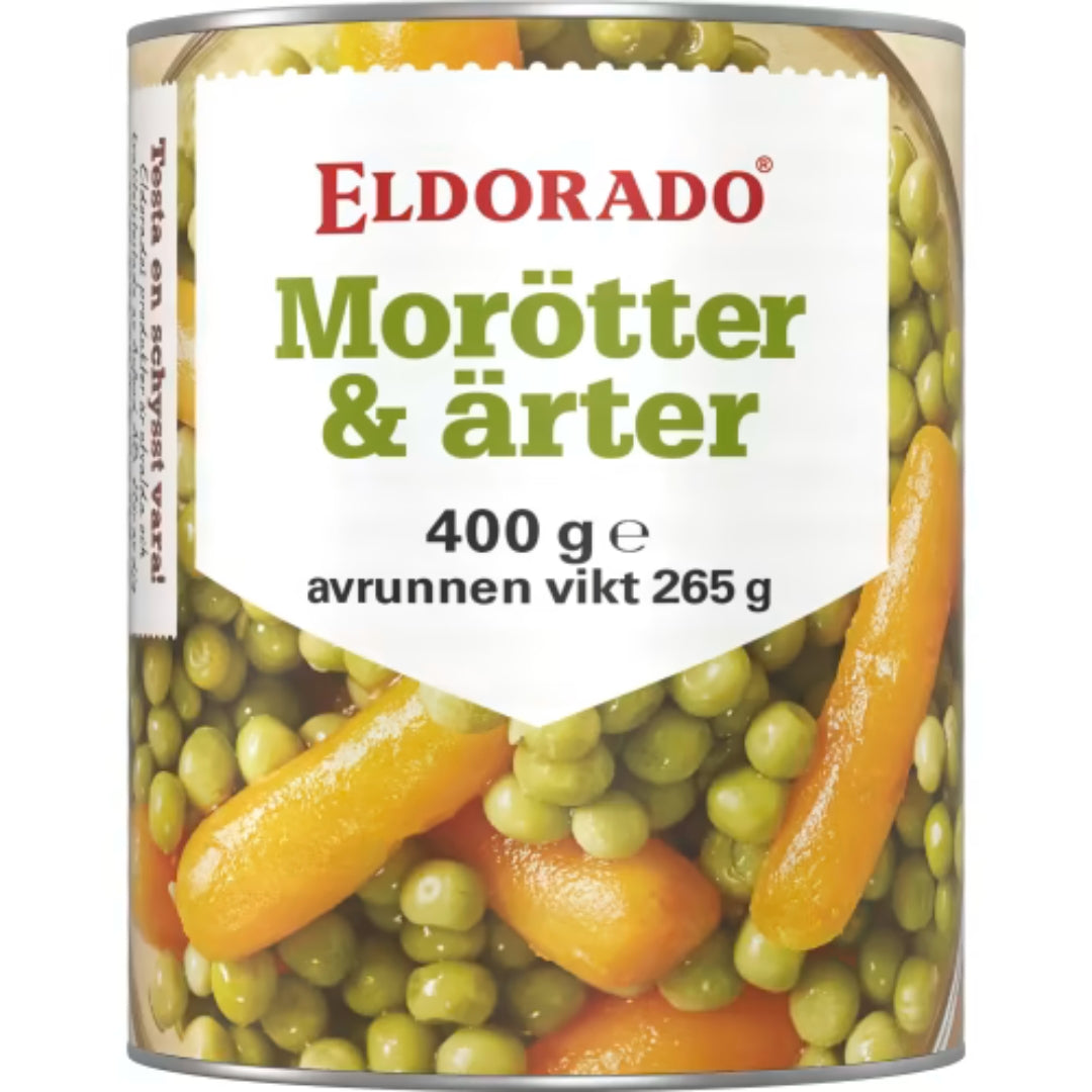 Eldorado Morötter Ärter Hela - Whole Carrots and Peas 400g