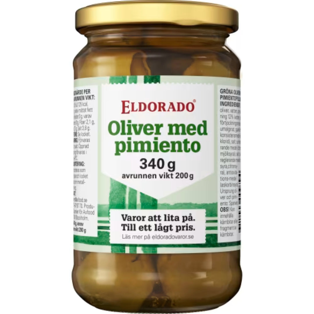 Eldorado Oliver Pimiento - Pimiento-Stuffed Olives 340g