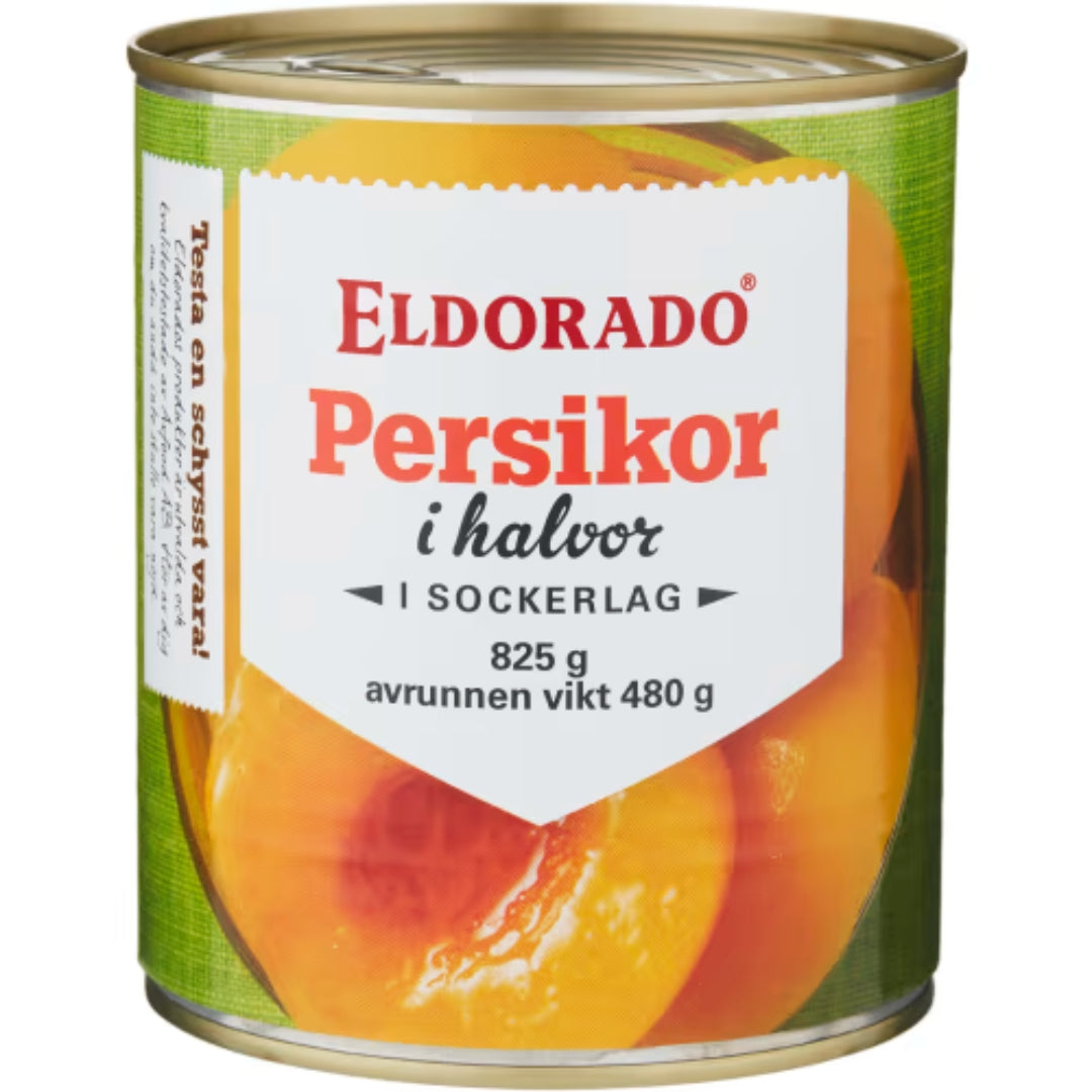 Eldorado Persikor i Halvor i Sockerlag - Peaches Halves in Syrup 825g