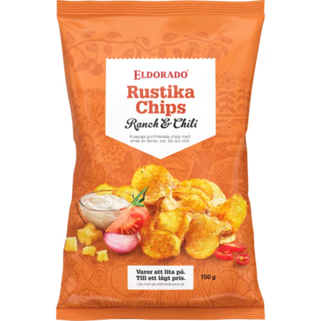 Eldorado Ranch Chili Chips - Chips with flavor of Tomato, Cheese, Onion, and Chili 150g
