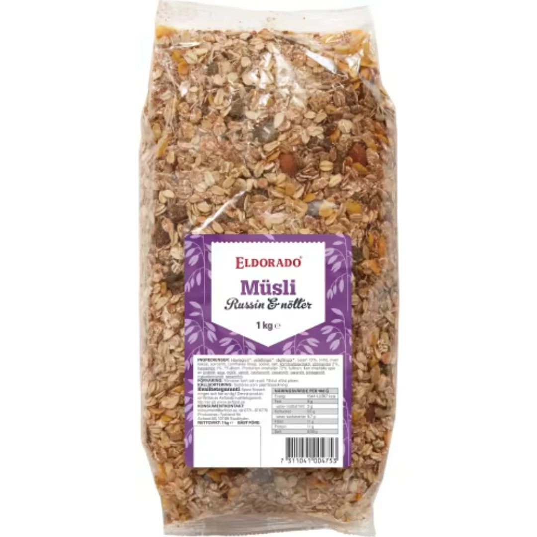 Eldorado Russin Nötter Müsli - Muesli with Raisins & Nuts 1kg