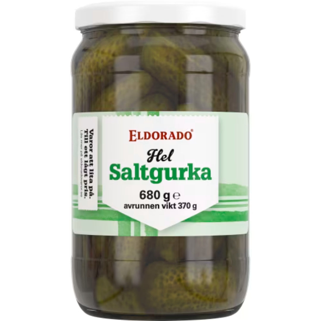 Eldorado Saltgurka Hel - Whole Salted Pickles 680g