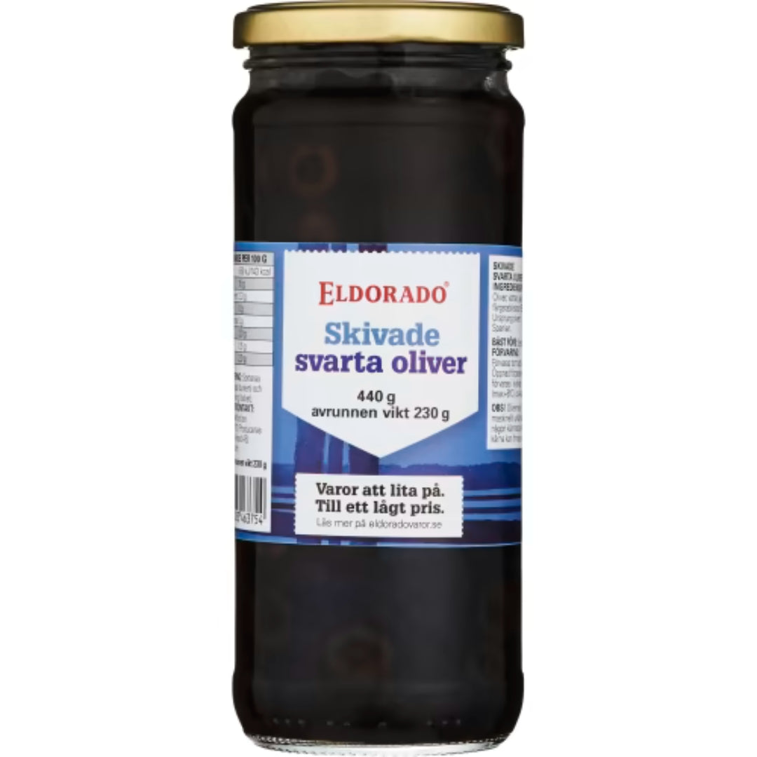 Eldorado Skivade Oliver Svarta - Sliced Black Olives 440g