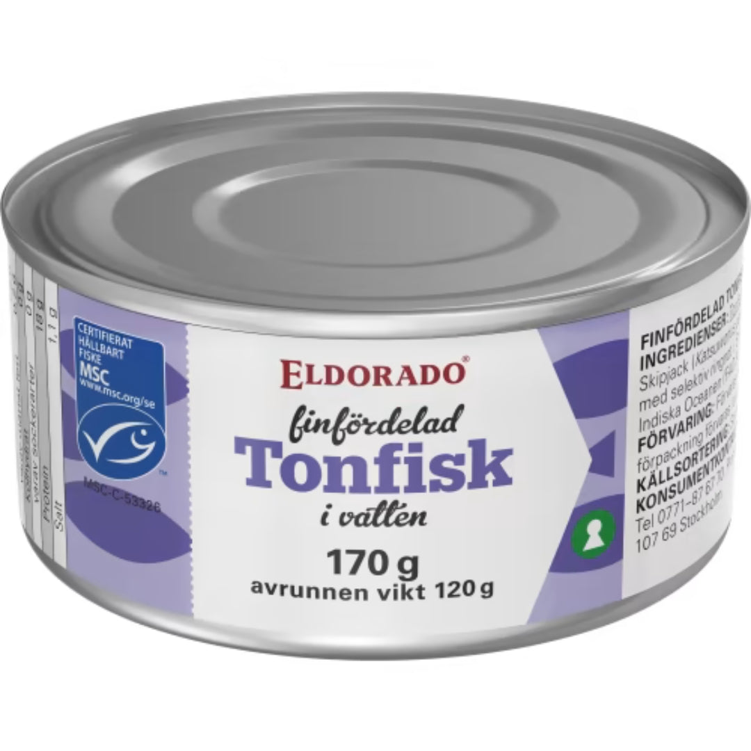 Eldorado Tonfisk Vatten Finfördelad - Finely Shredded Tuna in Water 170g
