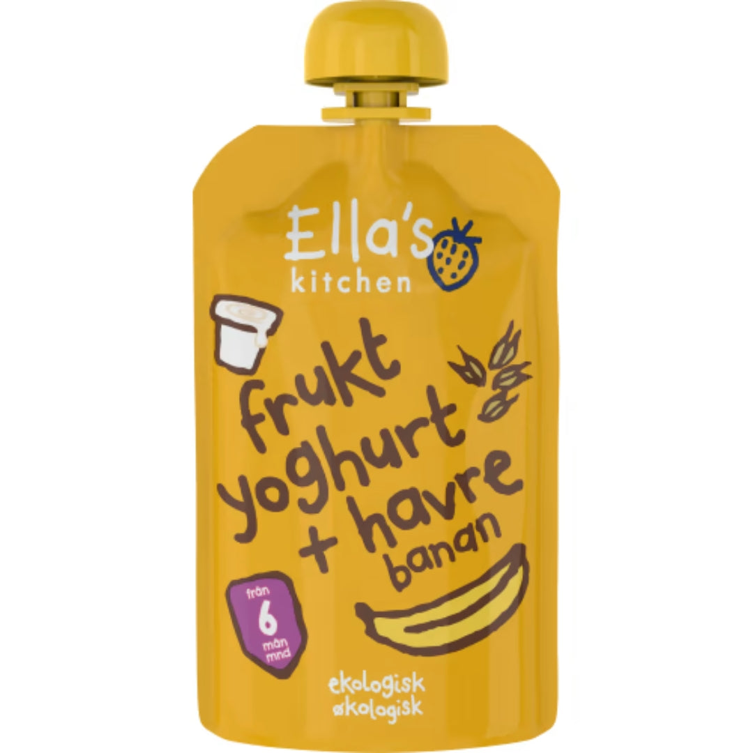 Ella's Kitchen Fruktyoghurt Havre Banan 6 Månader - Fruit Yogurt with Oats & Banana 100g