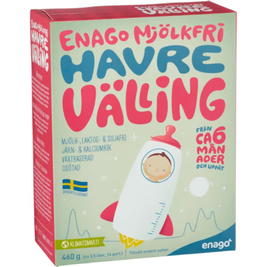 Enago havrevälling mjölkfri från 6 månader - bevanda porridge d'avena svedese senza latte 460g