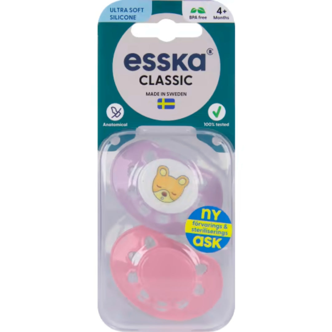 Esska Napp Classic Silikon 4-36 Månader - Classic Pacifier 2p