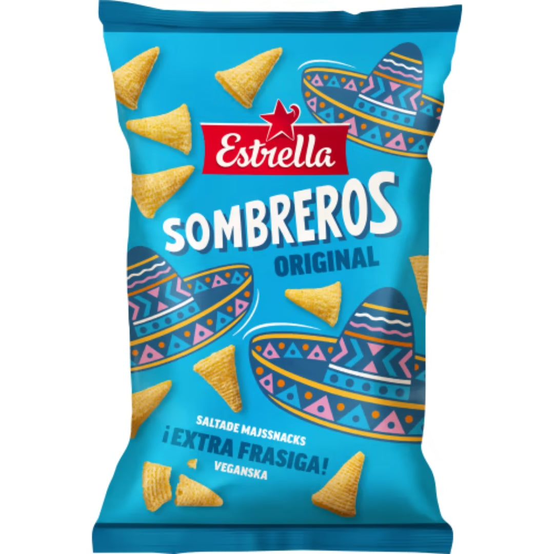 Estrella Corners Sombreros Original - Salty Corn snacks 125g