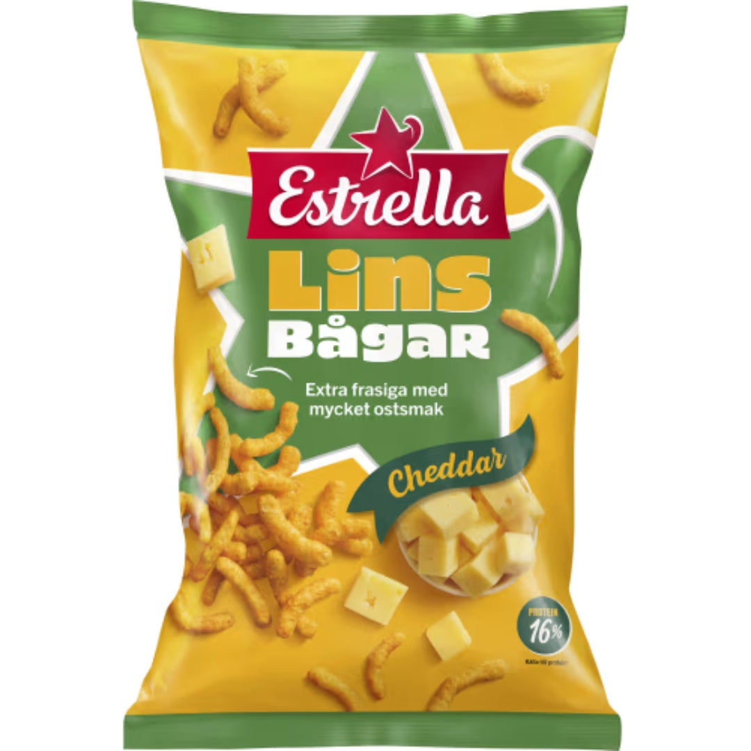Estrella Linsbågar Cheddar - Lentil Puffs Cheddar 150g
