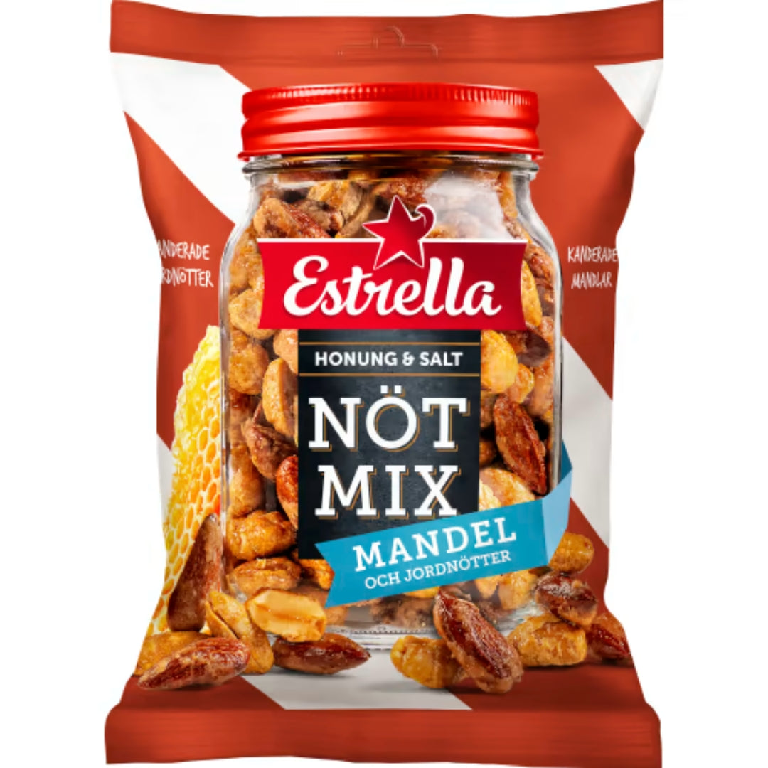 Estrella Nötmix Honung & Salt Mandel - Mescola di noci Miele di mandorle e sale 175G