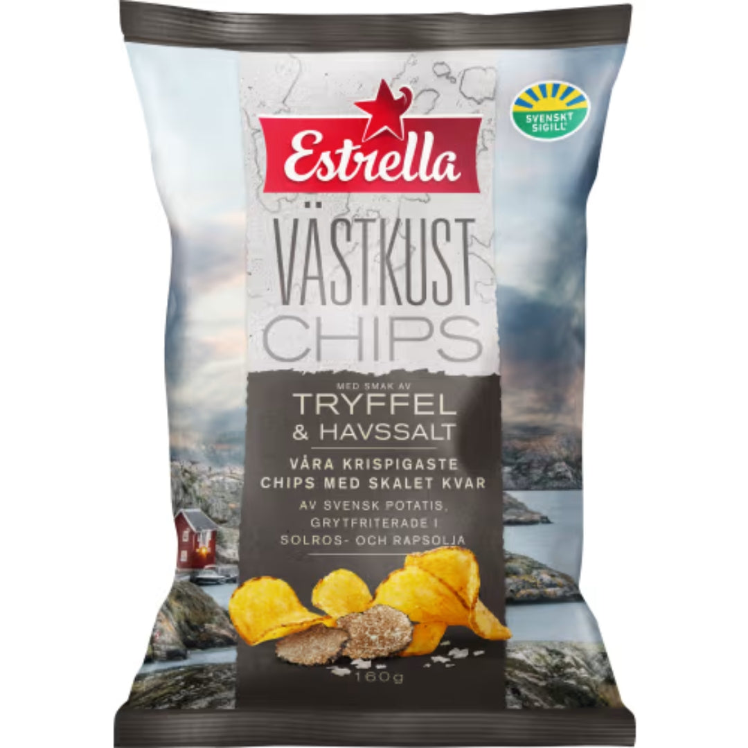 Estrella Tryffel Havs Salt Västkustchips - Truffle & Sea Salt West Coast Chips 160g