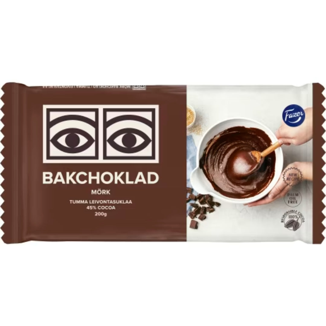 Fazer Ögon Mörk bakchoklad - Dark Baking Chocolate 200g