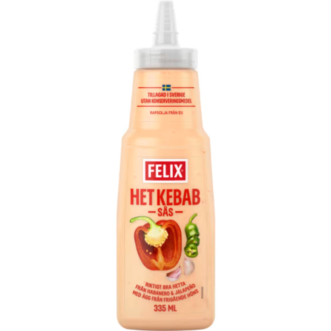 Felix het kebab sås - salsa kebab piccante 335ml