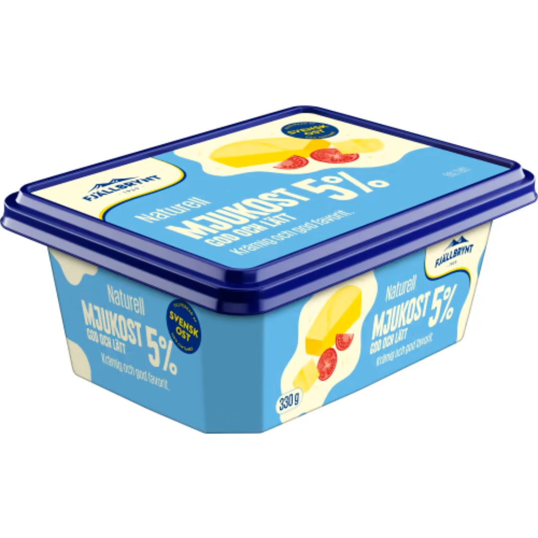 Fjällbrynt Mjukost Naturell 5% - Classic Household Cheese 330g