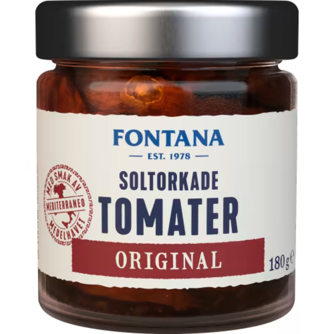 Fontana Soltorkade Tomater Original - Sun-Dried Tomatoes in Marinade 180g