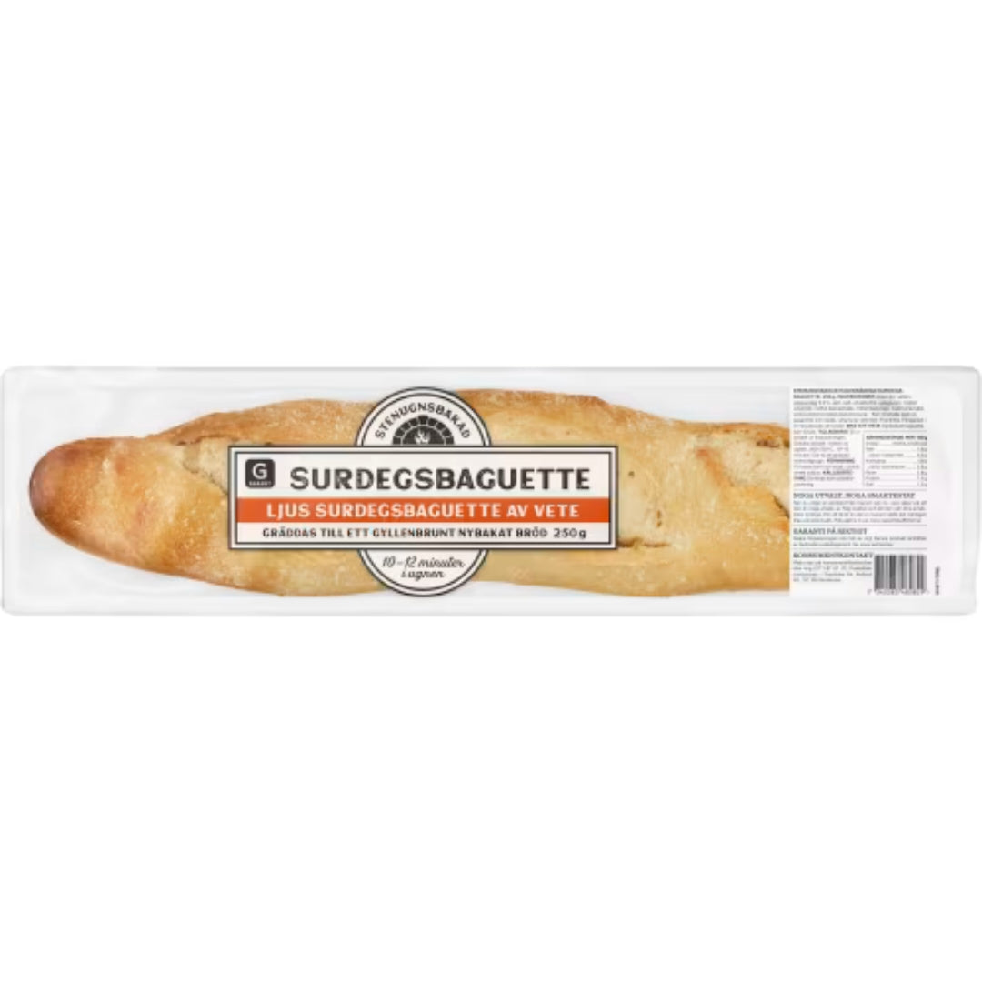 Garant Baguette Surdeg Stenugnsbakad - Stone-Baked Sourdough Baguette 250g