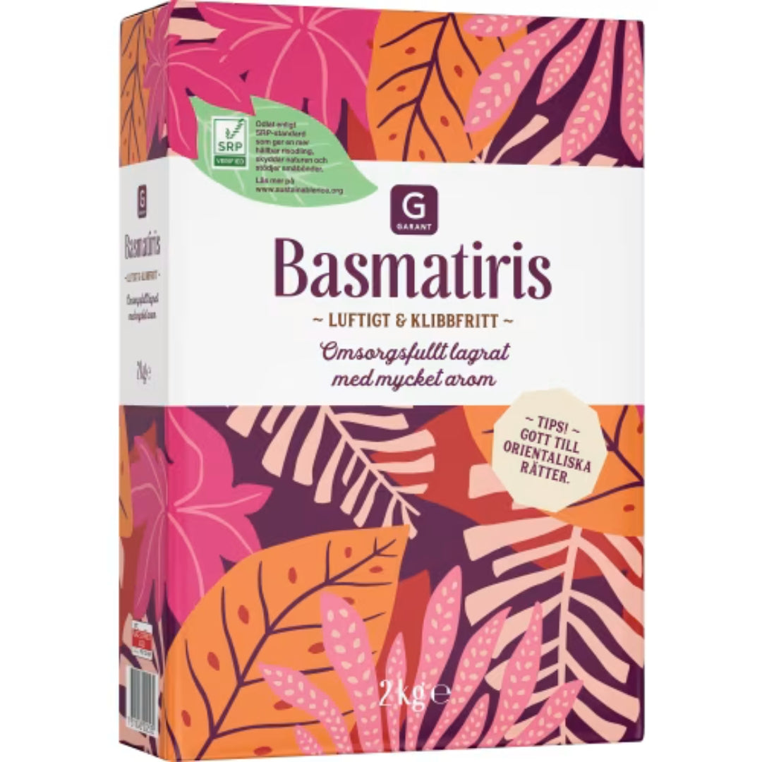 Garant Basmatiris - Fluffy & Non-Sticky Basmati Rice 2kg